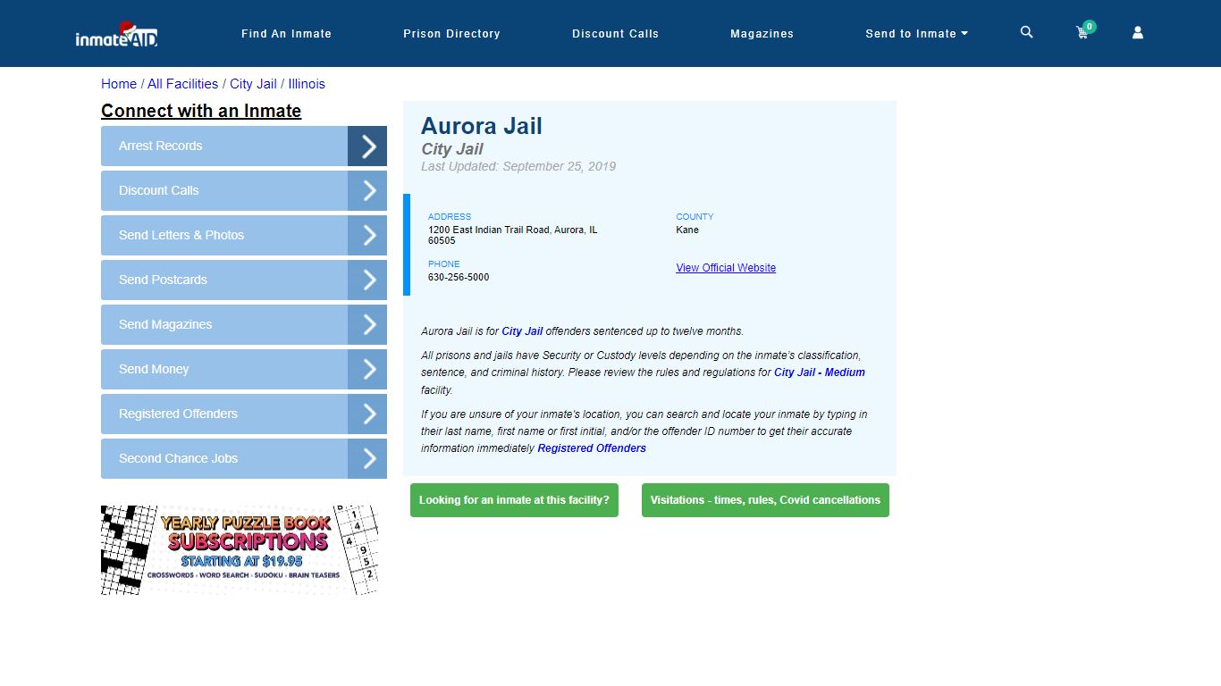 Aurora Jail | Inmate Locator